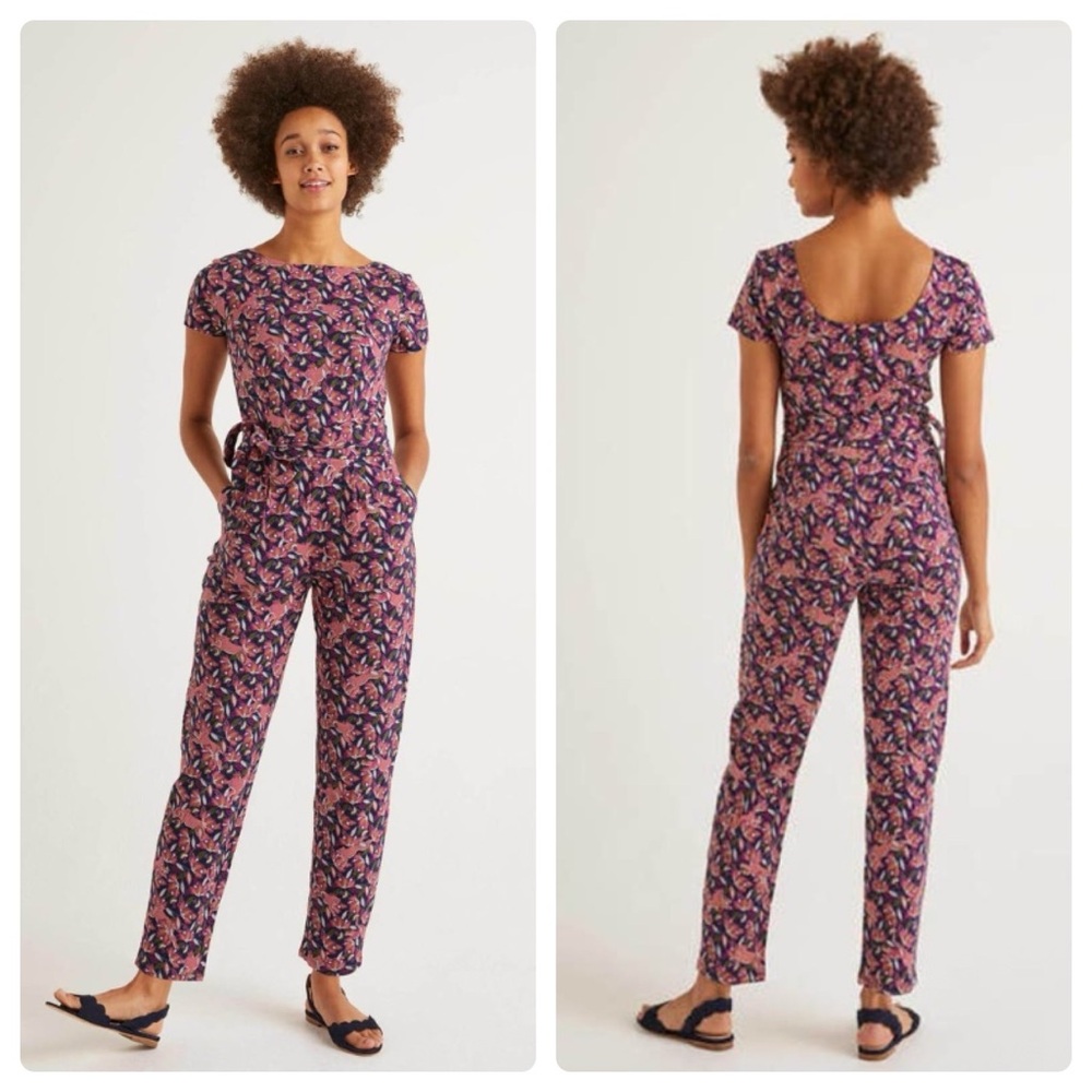 Boden Tia Scoop Back Jersey Jumpsuit